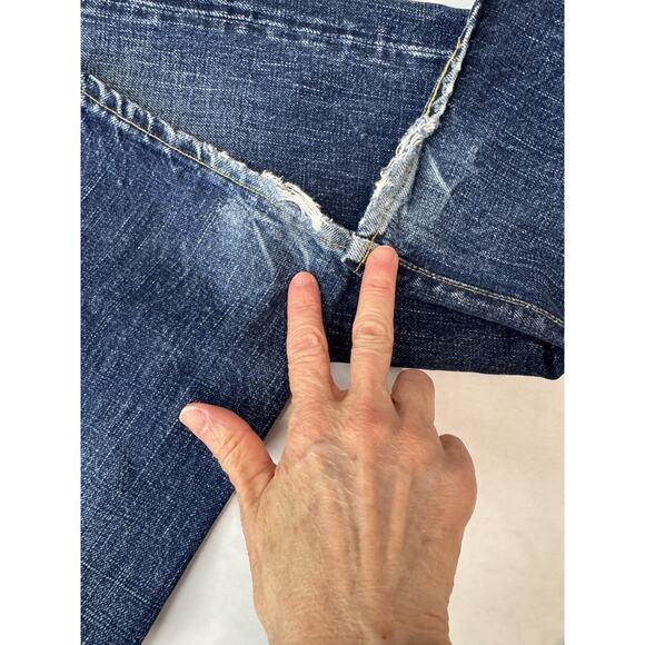Y2K Polo Ralph Lauren Vintage RRL Straight Leg Selvedge Blue Jeans 32 x 30 - Picture 11 of 16